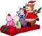 8.5' Gemmy Airblown Inflatable Christmas Farm Animal Sledding Scene Yard Decoration 884560